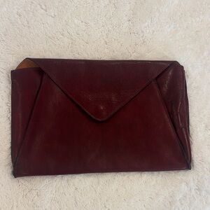 lovestitch Deep Burgundy Envelope Clutch